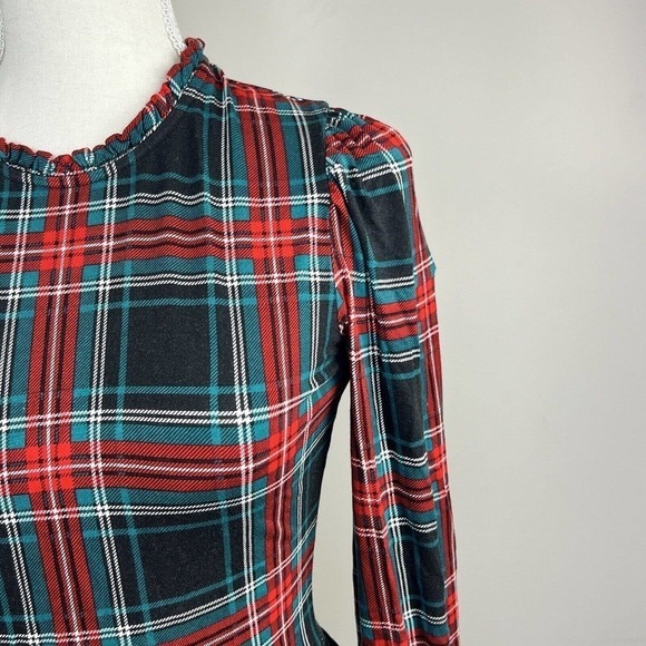 Draper James Kitty Dress Size S Georgia Plaid Belle Meade Black NWT - Picture 4 of 14